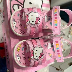 Hello Kitty Pink Strappy Kids Sandals 9c